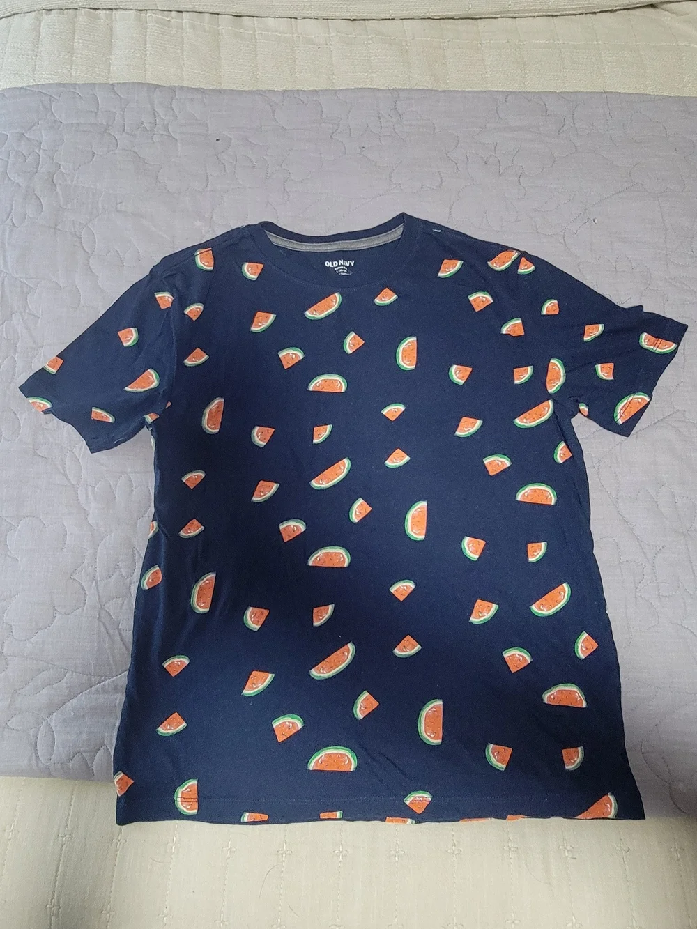 Old Navy Navy Blue Watermelon Print Short Sleeve Tee